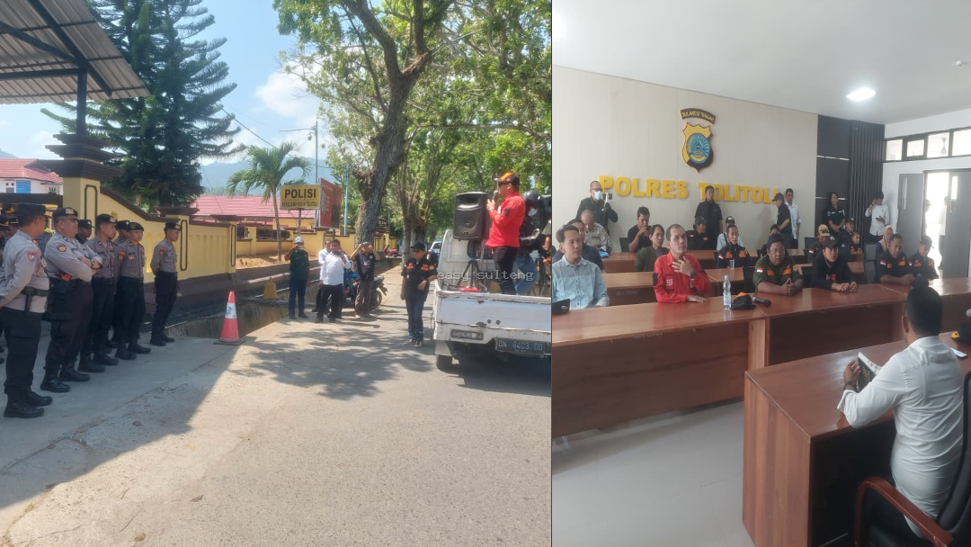Aksi LSM Interupsi dan GIAK di Polres Tolitoli terkait penanganan dugaan kekerasan seksual terhadap penyandang disabilitas.