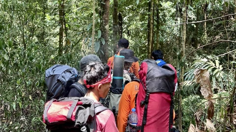 Evakuasi 7 pendaki Gunung Nokilalaki yang ditemukan selamat di Kabupaten Sigi, Sulawesi Tengah.