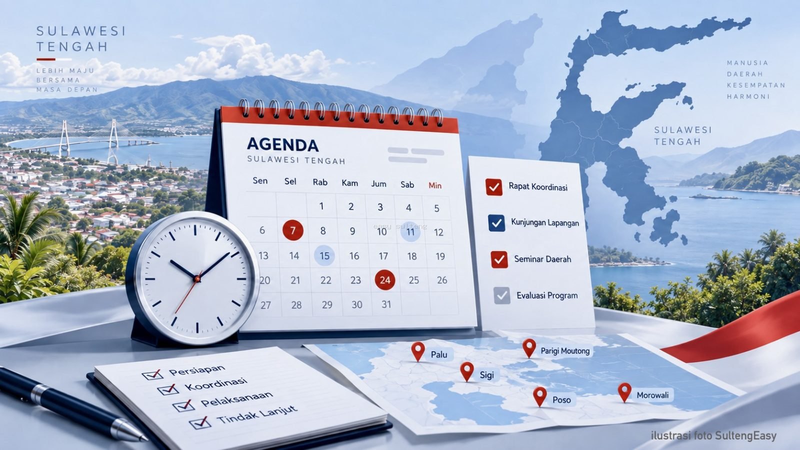 Agenda kegiatan di Sulawesi Tengah.