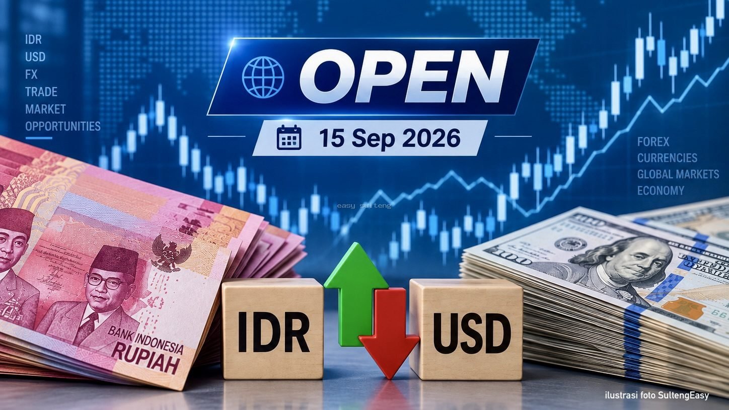 Rupiah dan dolar Amerika Serikat.