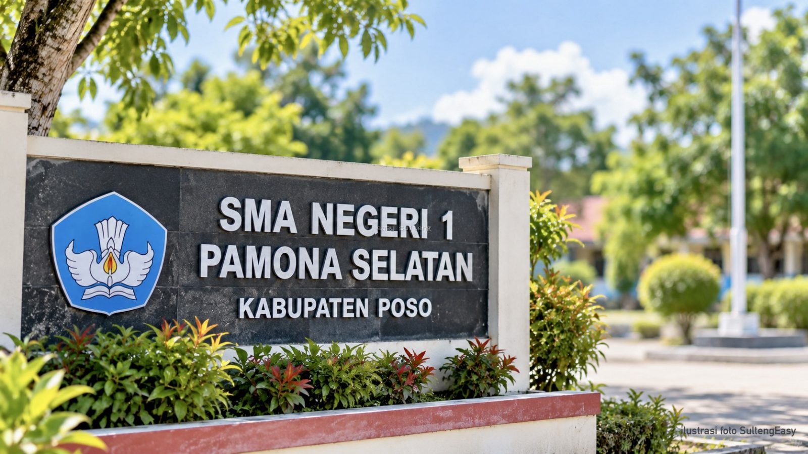 Peninjauan SMAN 1 Pamona Selatan pascakebakaran.