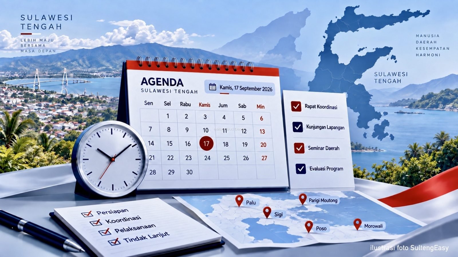 Agenda Sulawesi Tengah 17 September 2026.