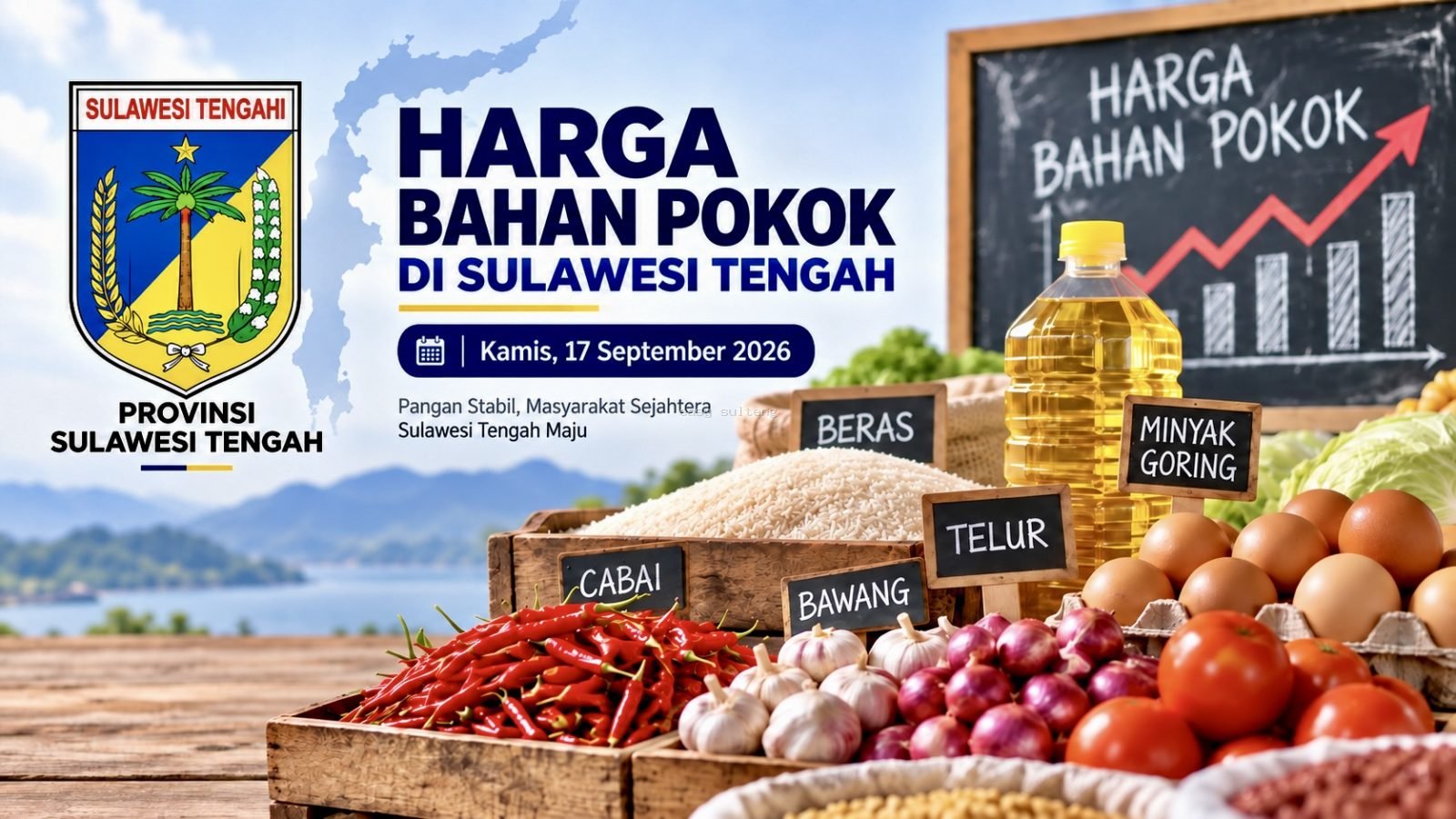 Harga bahan pangan di Sulawesi Tengah.
