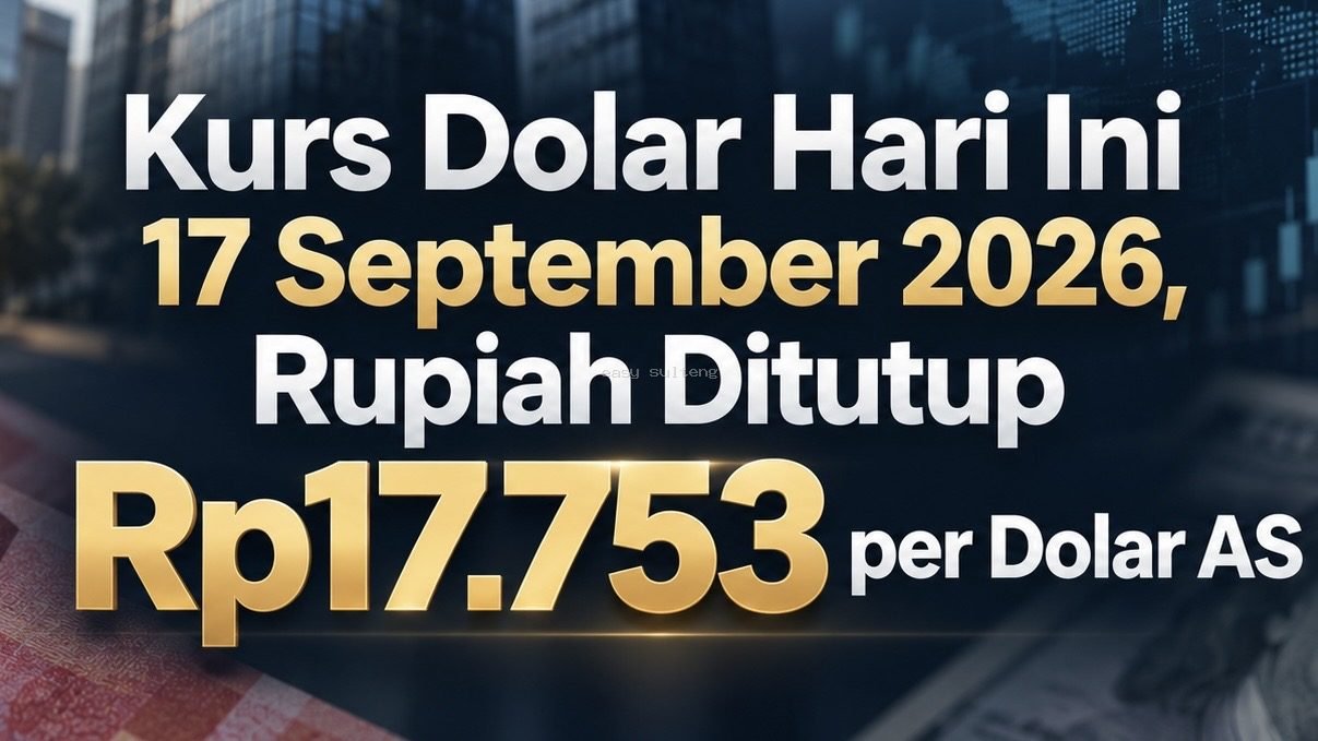 Kurs rupiah terhadap dolar AS 17 September 2026.