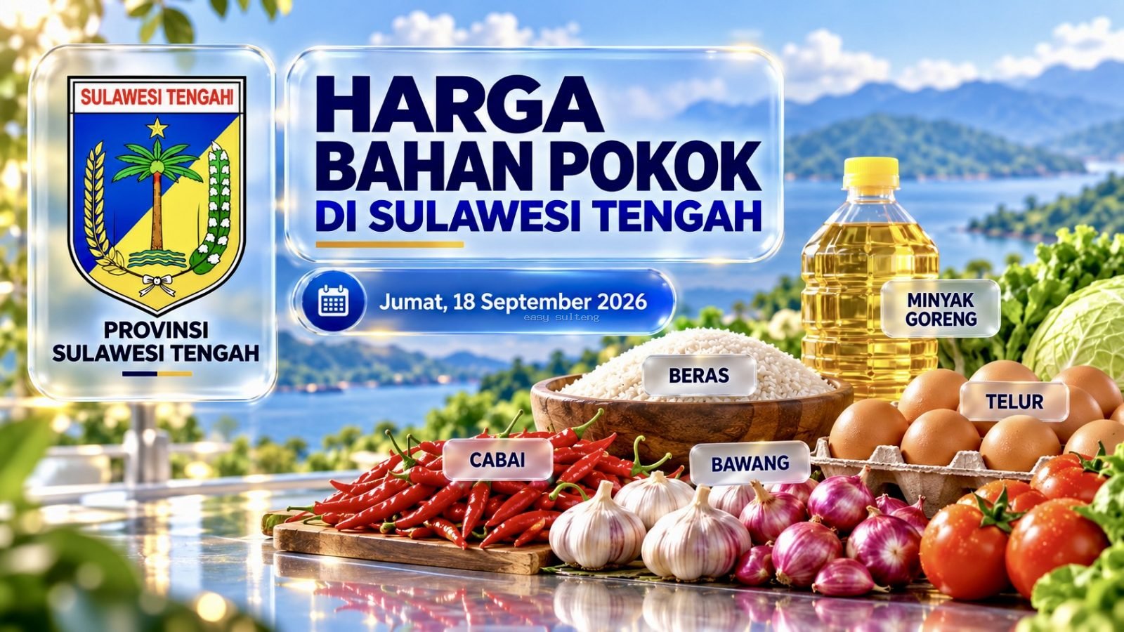 Harga bahan pangan di Sulawesi Tengah.