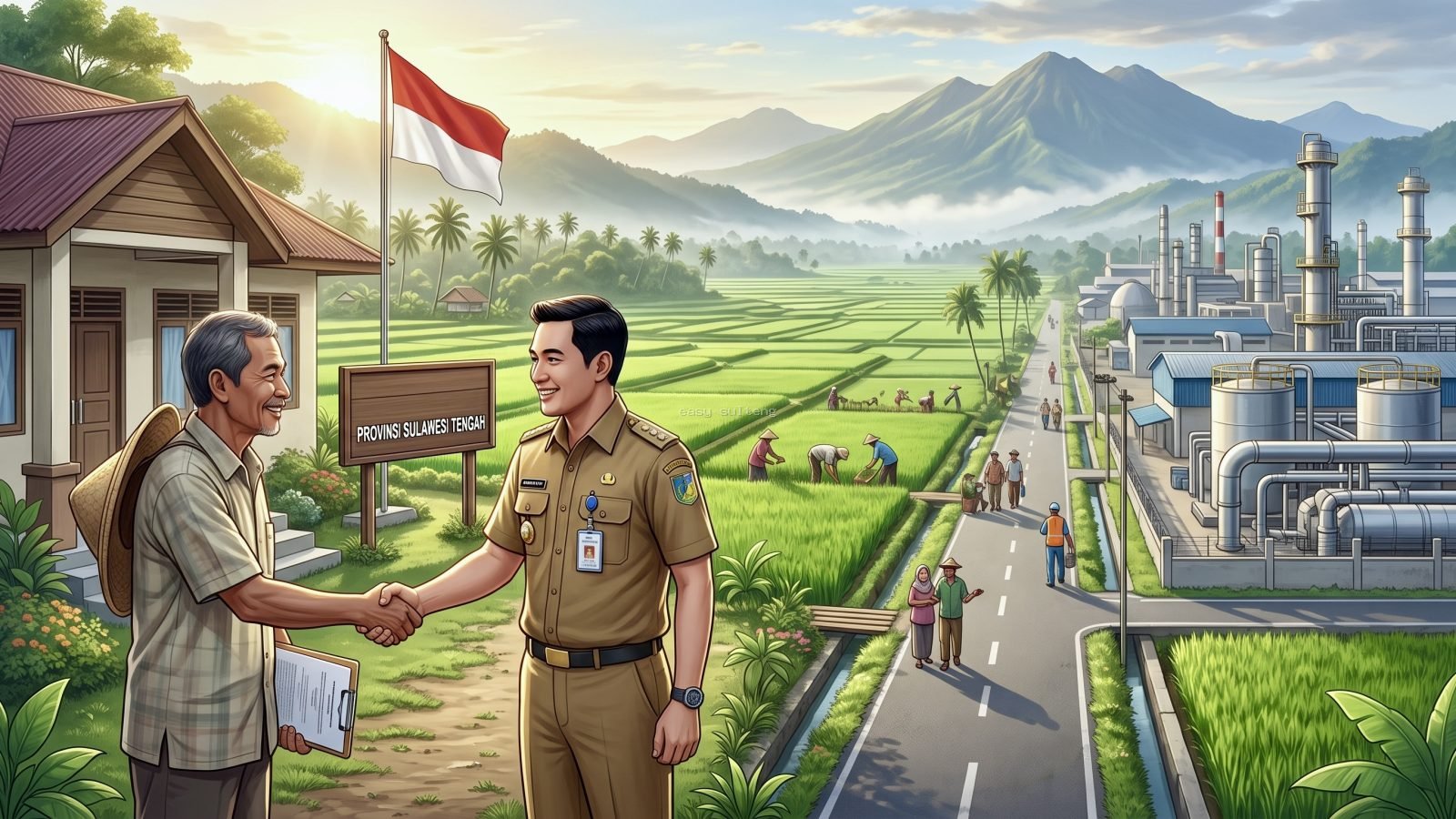 Laju investasi dan pembangunan industri di Sulawesi Tengah harus berjalan beriringan dengan pengakuan hak ruang hidup masyarakat lokal.